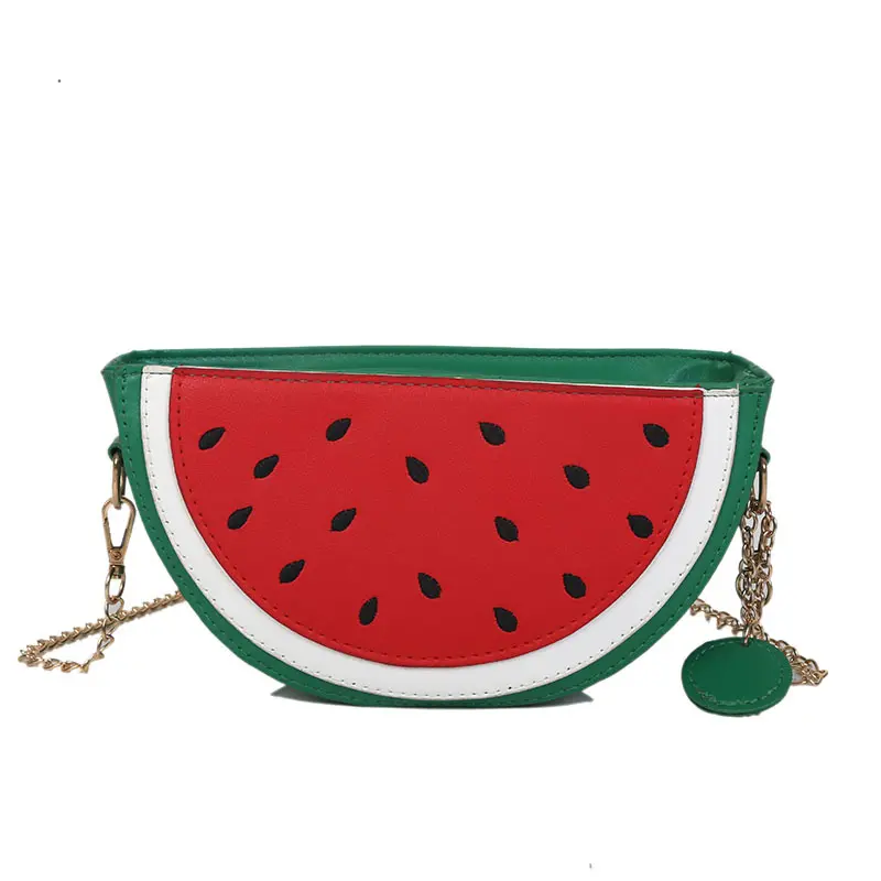 Bolso bandolera con fruta, sandía y plátano naranja para mujer, 2022