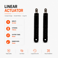 Aktuator Linear Teleskopik Mikro 9mm Motor DC 5V Langkah 10mm Daya Dorong Tinggi 2kg 20N Paduan Aluminium 7075 IP56 Peralatan Rumah Tangga