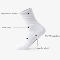 Chaussettes de sport unisexes en coton éponge blanc pour homme, idéales pour le basketball et l'hiver, tricotées à la base, en promotion
