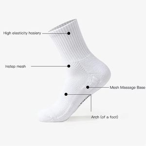 Offre Spéciale hommes mi-cheville blanc <span class=keywords><strong>coton</strong></span> éponge équipage chaussette jeunesse sport basket-ball chaussettes pour hiver bas tricot unisexe - Product Image 2