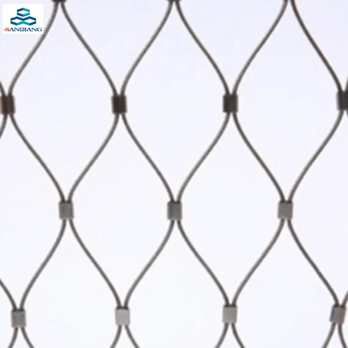 Wire Mesh Stainless Ss304 Stainless Steel Wire Rope Mesh Used In Zoo Fence