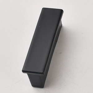 Poignée de meuble minimaliste en alliage de zinc, rectangulaire, noire, durable, accessoire de quincaillerie pour meubles - Product Image 3
