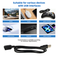 Cable de extensión USB 2.0 de alta velocidad de 4 núcleos, macho a hembra, para carga y transferencia de datos, 140 cm
