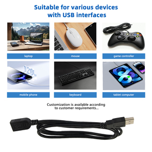 Câble <span class=keywords><strong>d</strong></span>'extension USB 2.0 haute vitesse à 4 cœurs, mâle-femelle, pour <span class=keywords><strong>charge</strong></span> et transfert de données, 140 cm - Product Image 4