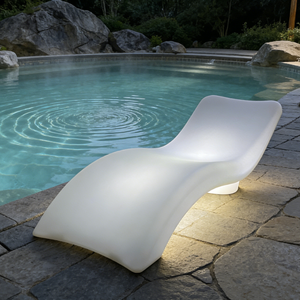 Repisa de <span class=keywords><strong>bronceado</strong></span> para piscina, muebles de jardín para exteriores, salón de playa de plástico, silla de piscina con luz LED, sillones reclinables de energía <span class=keywords><strong>Solar</strong></span>, tumbonas - Product Image 6