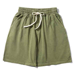 Pantalones Cortos Casuales Unisex de 230GSM, Estilo Vintage Lavado, Talla Grande, Algodón Transpirable, Logotipo Bordado, Cordón Ajustable, Sin Encogimiento - Product Image 3