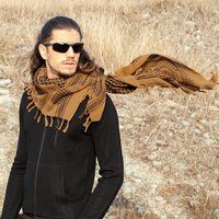 Randonnée Shimagh Shemagh arabe écharpe Kuffiyeh blanc Palestine Keffiyeh Wrap 38X38 pouces islamique hommes écharpe unisexe