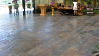 Carrelage de sol de cuisine en ardoise naturelle rustique abordable et bon marché