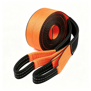 Sangle de remorquage orange pour véhicules en cas d'urgence, 30000 LBS, 3 po x 30 pi, sangle de remorquage en polyester haute résistance pour camion tout-terrain, <span class=keywords><strong>voiture</strong></span>, VTT - Product Image 1