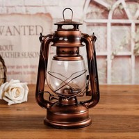 235 #   Lanterne à kérosène en fer et rotin imperméable avec verre pour la décoration de mariage et de festival