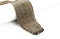 Ekstensi Rambut Manusia Double Drawn Genius Weft Kualitas Terbaik Tanpa Pengembalian Warna Coklat Muda Panjang Tebal Ujung Rambut Virgin Remy