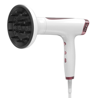 Sèche-cheveux BLDC avec moteur 36 mm, 80000 tr/min, 2400 W, diffuseur ionique, LED, 3 réglages de chaleur, fonction mémoire