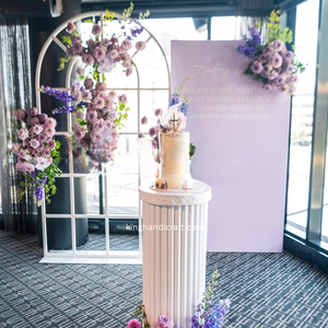 Custom Size Handmade Wooden Pedestal Plinth <b>Stand</b> Solid Wood for Flower <b>Vase</b> Cake Display New Arrival Elegant Modern Wholesale - Product Image 5