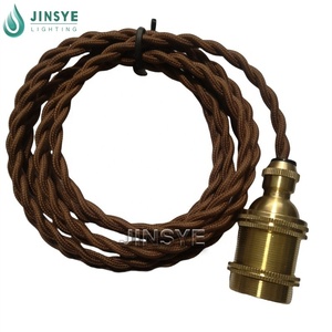 Portalampada <span class=keywords><strong>Vintage</strong></span> in Ottone Ramato E26 E27 con Anello per Paralume e Attacco Filettato - Product Image 2