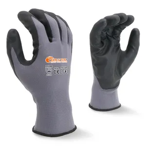 ENTE SAFETY gant de sécurité enduit de paume en nitrile de style économique à bas prix avec logo personnalisé
