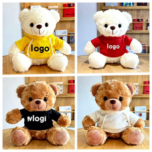 Ours en peluche à vêtements interchangeables - Jouet en peluche super doux avec des vêtements mignons pour câliner et jouer - Logo personnalisable - Product Image 2