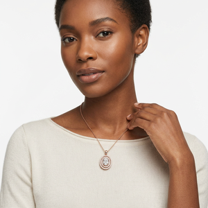 Collier pendentif ovale double halo en argent sterling 925 avec diamant de laboratoire pour femme, bijoux fins - Product Image 6