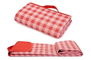 Couverture de pique-nique surdimensionnée à carreaux rouges, imperméable, pliable, anti-sable, pour la plage et le camping - Product Image 6