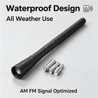 Antenne de voiture en caoutchouc durable de 7 pouces, flexible, à fixer sur le toit, amplificateur de signal AM FM, remplacement pour véhicule