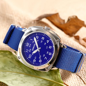 BOMAXE 2023 뜨거운 판매 제품 간단한 스타일 나일론 스트랩 시계 라인 석 태양계 <span class=keywords><strong>Fitron</strong></span> 석영 40mm 패션 시계 - Product Image 6