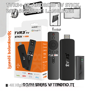 Vente en gros TVR3+ Android 14 Quad Core TV Stick RK3518 2 Go de RAM WiFi 5G Lecteur multimédia multilingue 4K - Product Image 2