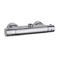 Mitigeur de douche thermostatique en laiton chromé à deux poignées pour salle de bain