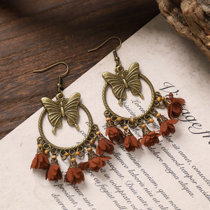 Pendientes Largos Simiya de Estilo Retro con Borlas Fluidas, Pendientes de Estilo Étnico Chino para Vacaciones, Joyería para Mujer - Product Image 3