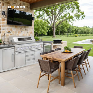 Cocina Exterior de Acero Inoxidable 304 de Grado Comercial con Barbacoa de Carbón y Gas de 8 Quemadores - Product Image 5