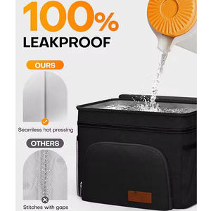 समायोज्य कंधे स्ट्रैप के साथ थर्मल इन्सुलेट लंच बैग, कार्यालय महिला पुरुष यात्रा के लिए - Product Image 5