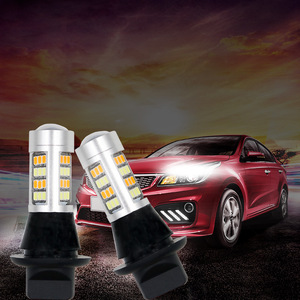 Luz de señalización de giro para coche, montada en altura, 1156 BA15S T20, 42 lámparas, bicolor, blanco y amarillo, luz diurna de alta luminosidad y luz trasera - Product Image 1