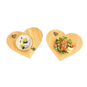 Ensemble de 4 planches à découper, planche à fromage en bambou, plateau multi-usages, planche à découper en forme de cœur pour la viande - Product Image 5