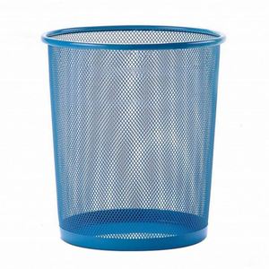 Standing Metal Mesh Waste Paper <b>Bin</b> Sturdy & Lightweight Circular Mesh Waste Paper Basket - Product Image 6