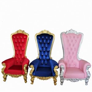 De Lujo dorado Trono <span class=keywords><strong>del</strong></span> <span class=keywords><strong>Rey</strong></span> Grey pedicura con lavabo Spa campamento tela para habitación real barato de alta silla - Product Image 3