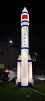Modèle de Missile Gonflable Publicitaire LED Personnalisé en Gros avec Tissu Oxford 210D, Taille et Couleur Personnalisables