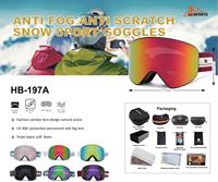 Masque de ski à lentille cylindrique anti-buée avec mousse souple triple couche pour sports d'hiver en extérieur