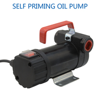 Pompa Bahan Bakar Diesel Mobil Portabel Kecil 12V/24V 300W Bertenaga Baterai Tekanan Rendah DC 50 Liter/menit Kit Tabung Kawat Baja dengan Pistol Bahan Bakar