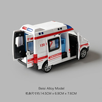Coche de Juguete de Aleación Fundida a Presión, Ambulancia de Emergencia 120, Simulación Realista, para Niños y Niñas, Set de Coches de Juguete para Médicos