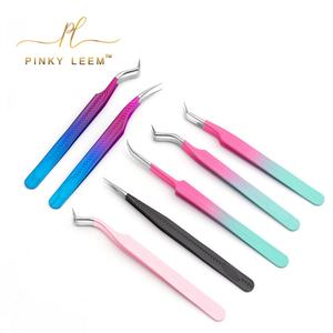 Pince à épiler à pointe en fibre Perfect Grip de Pinky leem, marque privée, 90 degrés, couleur, extension de cils, pince à épiler pour extensions de cils en volume rose - Product Image 5