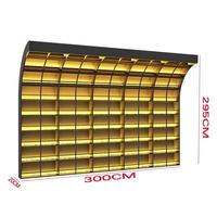 Étagère murale pour vin en acier inoxydable incurvé avec rétroéclairage LED, présentoir à liqueurs mural, armoire de rangement pour bar, hôtel, restaurant