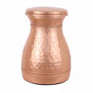 เครื่องครัวตกแต่งเครื่องเทศเกลือน้ําตาลหม้อชา/โลหะขวดทองแดงบริสุทธิ์พร้อม Meena พิมพ์พร้อมฝาปิดคุณภาพสูงกันลื่น - Product Image 1