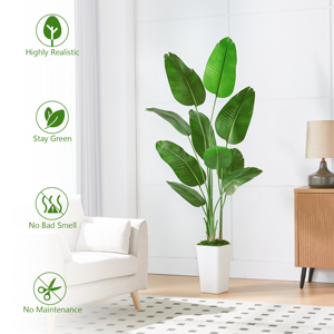 Nouvel Arbre Bananier Artificiel en Plastique de Grande Taille pour l'<span class=keywords><strong>Intérieur</strong></span>, Plante Folha De Bananeira, <span class=keywords><strong>Plantes</strong></span> Artificielles, <span class=keywords><strong>D</strong></span>écoration, <span class=keywords><strong>Plantes</strong></span> <span class=keywords><strong>Vertes</strong></span>, Arbres Bonsaï - Product Image 1