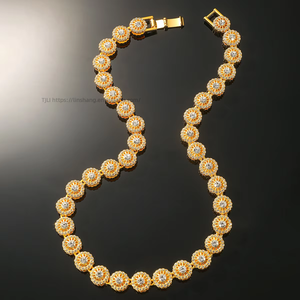 Full Rock Sugar Necklace Men's Cool Band <b>Cuban</b> <b>Chain</b> Necklace Tanjing Fashion Lijing Necklace - Product Image 2