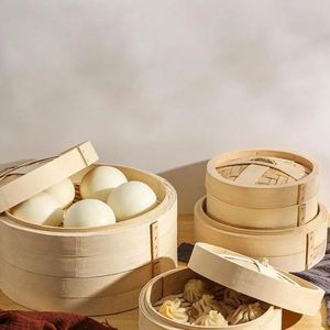 Vaporera de Tortillas de Bambú Ecológica, Mini Vaporera de Bambú de 12 Pulgadas, Anillos de Bambú para Pollo, Vaporera de 3 Compartimentos para Masa de Pan - Product Image 6