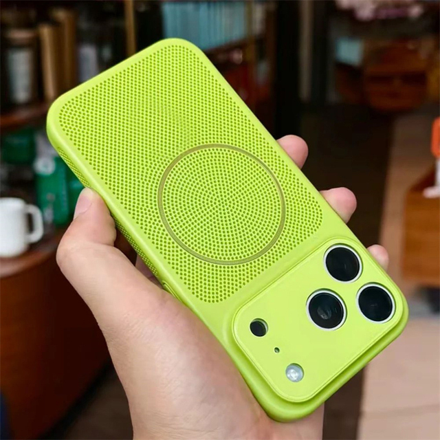 Change to 17PM Heat Dissipation Breathable Cooling Phone Case for iPhone 17 Pro Max Air 16 Plus 15 14 13 12 Pro Protect PC Cover