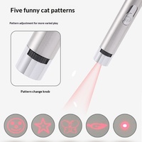 Puntatore Laser Interattivo per Gatti in Acciaio Inossidabile Durevole 3-in-1 USB con Display Digitale del Livello della Batteria