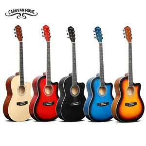 Caravane Music c guitare acoustique pas chère 39 plusieurs couleurs pour la vente en gros fabricant d'instruments de musique OEM/ODM