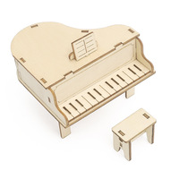 Kit de puzzle en bois 3D éducatif précoce en gros, kit de boîte à musique de piano à faire soi-même, kit d'artisanat créatif pour filles, cadeaux de Noël