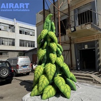 Arbre gonflable en forme de gousse de haricot sur le thème des contes de fées, grand ballon gonflable en forme de plante verte pour la décoration de fête en parc