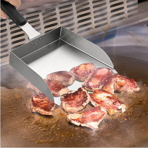 Stainless Steel Extra-Large Frying Food <b>Burger</b> French Fries Mover Shovel Grilling Tool Food <b>Spatula</b> Moving Food Tools - Product Image 5