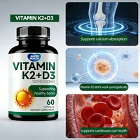 Cápsulas Blandas de Vitamina K2 D3 OEM/ODM, Favorecen la Salud de los Huesos, los Dientes y la Función Inmunitaria en Adultos